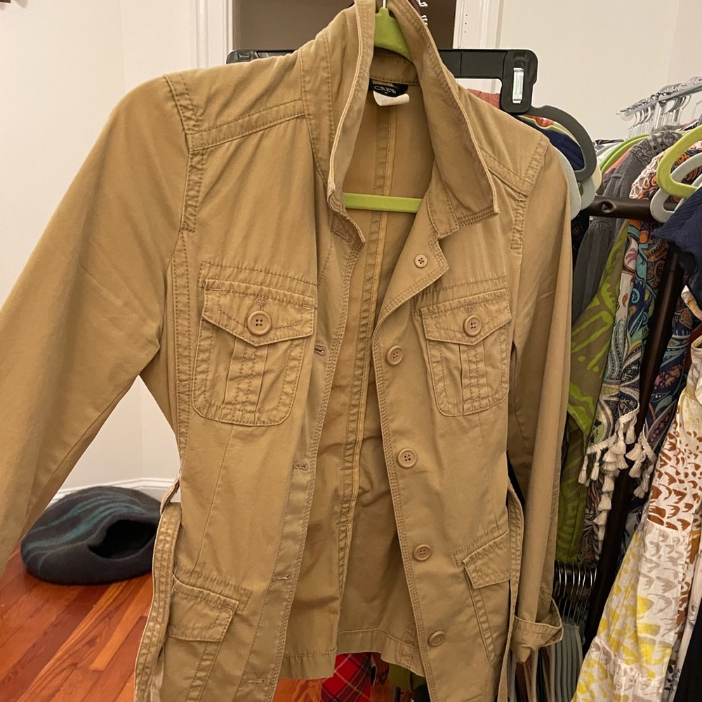 JCREW WOMENS KHAKI JACKET XS LIGHTWEIGHT